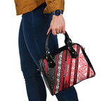Aotearoa Te Arawa Shoulder Handbag New Zealand Maori Tribal Fern Pattern