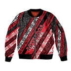 Personalised Aotearoa Te Arawa Sleeve Zip Bomber Jacket New Zealand Maori Tribal Fern Pattern