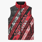 Personalised Aotearoa Te Arawa Sleeveless Puffer Jacket New Zealand Maori Tribal Fern Pattern