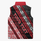 Personalised Aotearoa Te Arawa Sleeveless Puffer Jacket New Zealand Maori Tribal Fern Pattern