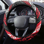 Aotearoa Te Arawa Steering Wheel Cover New Zealand Maori Tribal Fern Pattern