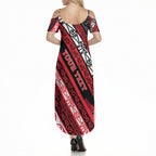 Personalised Aotearoa Te Arawa Summer Maxi Dress New Zealand Maori Tribal Fern Pattern