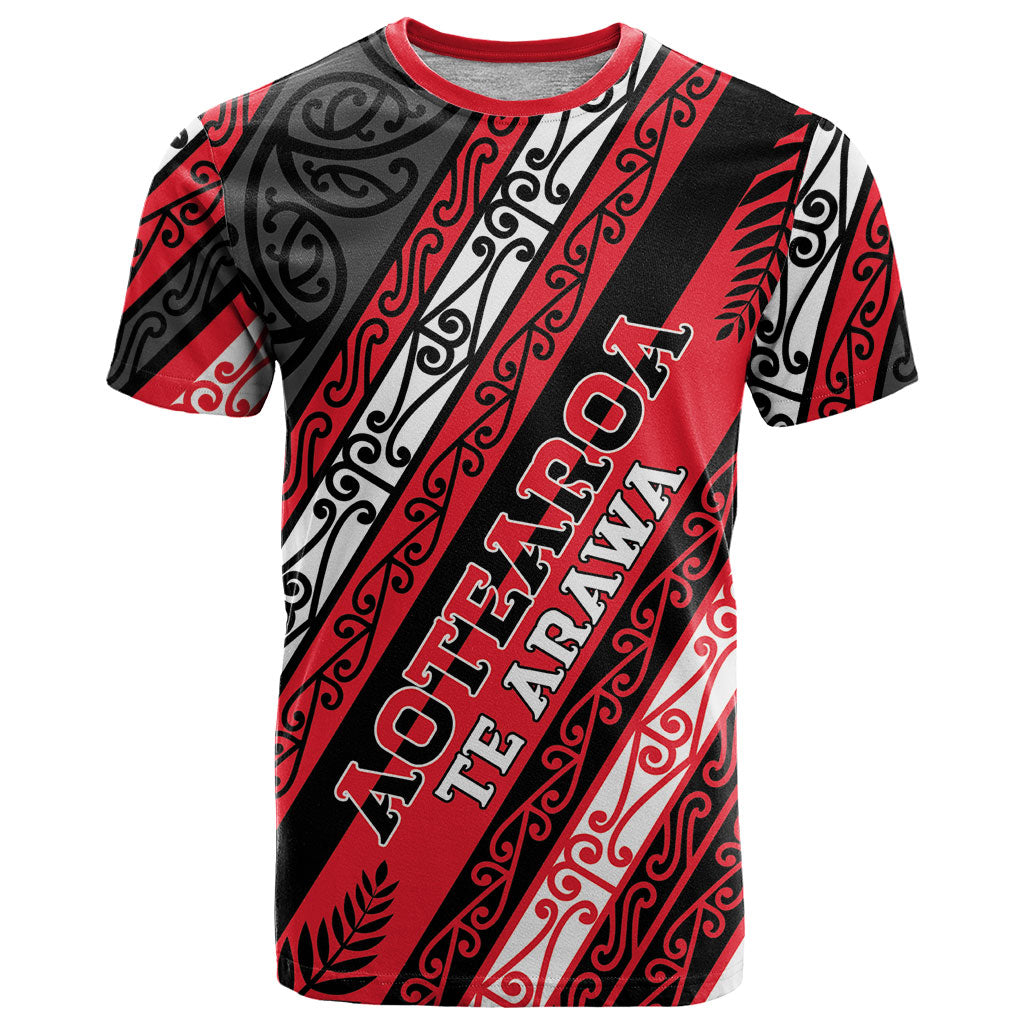 Personalised Aotearoa Te Arawa T Shirt New Zealand Maori Tribal Fern Pattern
