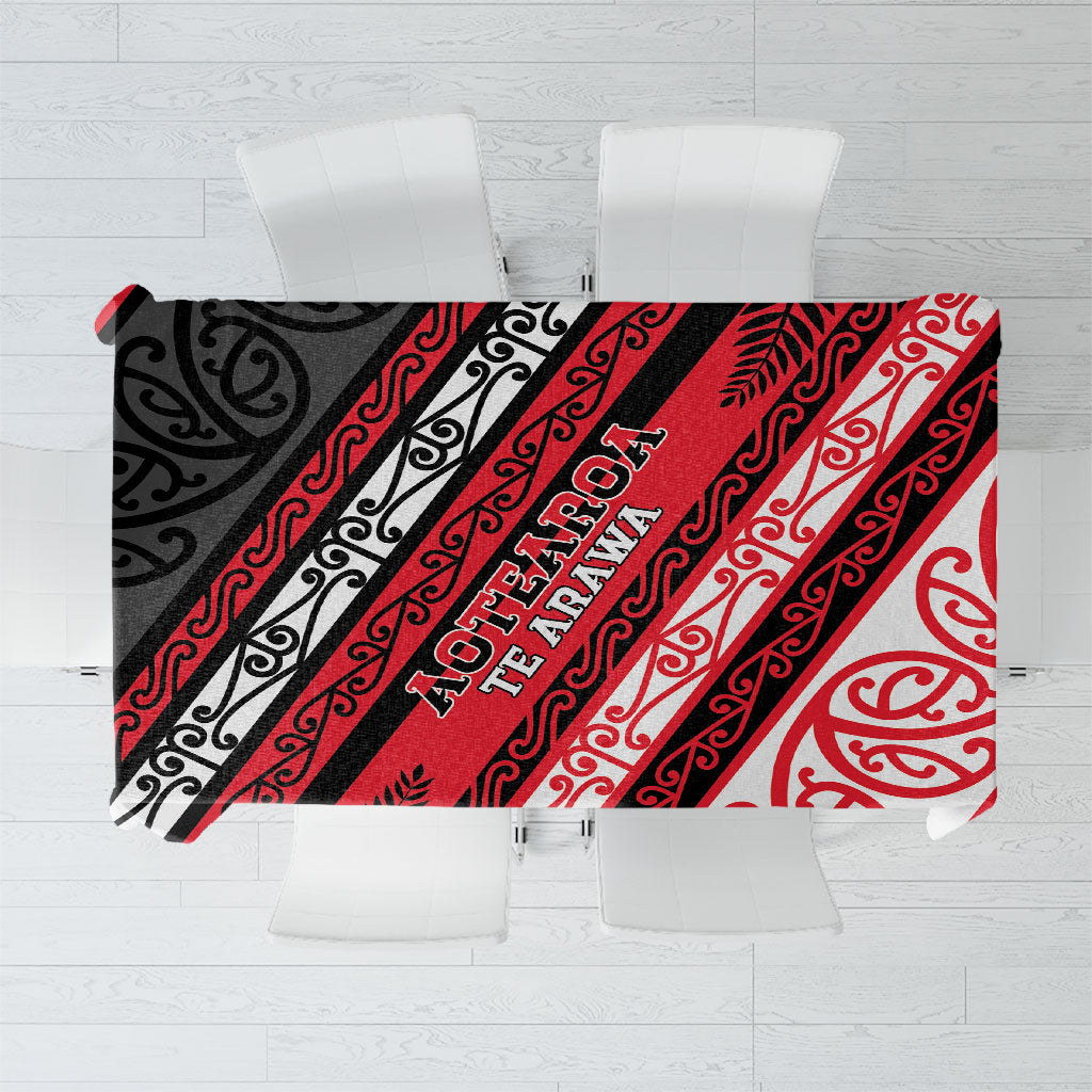 Aotearoa Te Arawa Tablecloth New Zealand Maori Tribal Fern Pattern