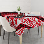 Aotearoa Te Arawa Tablecloth New Zealand Maori Tribal Fern Pattern