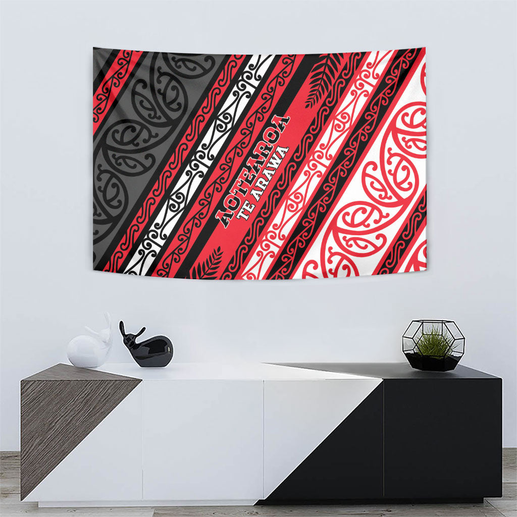 Aotearoa Te Arawa Tapestry New Zealand Maori Tribal Fern Pattern