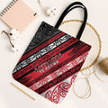 Aotearoa Te Arawa Tote Bag New Zealand Maori Tribal Fern Pattern