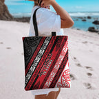 Aotearoa Te Arawa Tote Bag New Zealand Maori Tribal Fern Pattern