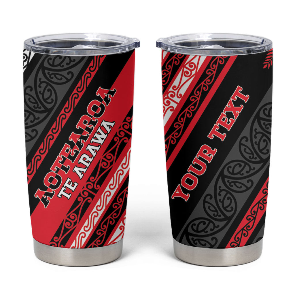 Personalised Aotearoa Te Arawa Tumbler Cup New Zealand Maori Tribal Fern Pattern