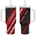 Personalised Aotearoa Te Arawa Tumbler With Handle New Zealand Maori Tribal Fern Pattern