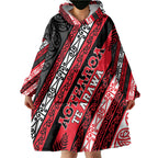 Personalised Aotearoa Te Arawa Wearable Blanket Hoodie New Zealand Maori Tribal Fern Pattern