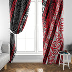 Aotearoa Te Arawa Window Curtain New Zealand Maori Tribal Fern Pattern
