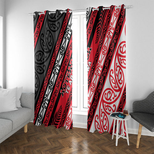 Aotearoa Te Arawa Window Curtain New Zealand Maori Tribal Fern Pattern