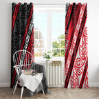 Aotearoa Te Arawa Window Curtain New Zealand Maori Tribal Fern Pattern