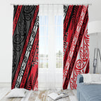 Aotearoa Te Arawa Window Curtain New Zealand Maori Tribal Fern Pattern