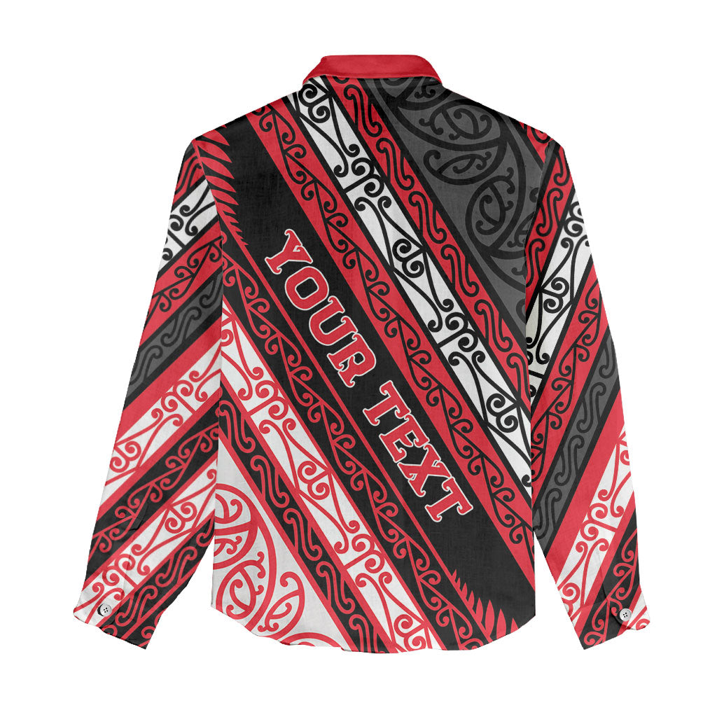 Personalised Aotearoa Te Arawa Women Casual Shirt New Zealand Maori Tribal Fern Pattern