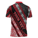 Personalised Aotearoa Te Arawa Zipper Polo Shirt New Zealand Maori Tribal Fern Pattern