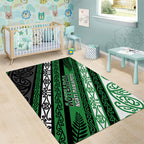 Aotearoa Ngati Maniapoto Area Rug New Zealand Maori Tribal Fern Pattern