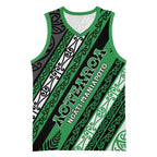 Personalised Aotearoa Ngati Maniapoto Basketball Jersey New Zealand Maori Tribal Fern Pattern