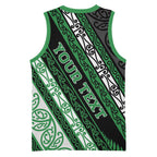 Personalised Aotearoa Ngati Maniapoto Basketball Jersey New Zealand Maori Tribal Fern Pattern