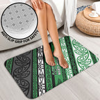 Aotearoa Ngati Maniapoto Bathroom Set New Zealand Maori Tribal Fern Pattern