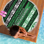 Aotearoa Ngati Maniapoto Beach Blanket New Zealand Maori Tribal Fern Pattern