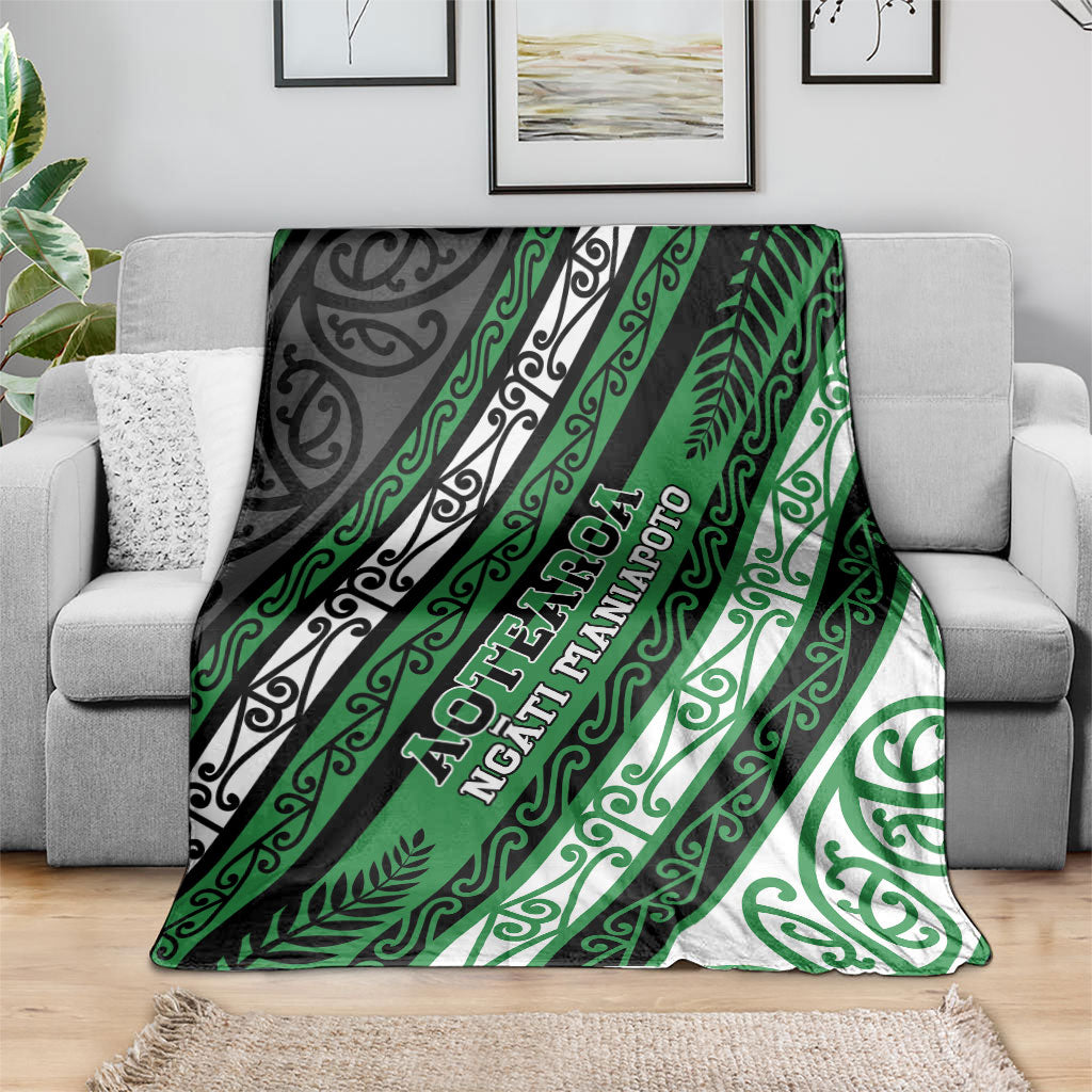 Aotearoa Ngati Maniapoto Blanket New Zealand Maori Tribal Fern Pattern