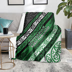 Aotearoa Ngati Maniapoto Blanket New Zealand Maori Tribal Fern Pattern