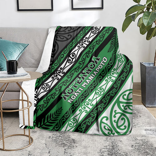 Aotearoa Ngati Maniapoto Blanket New Zealand Maori Tribal Fern Pattern