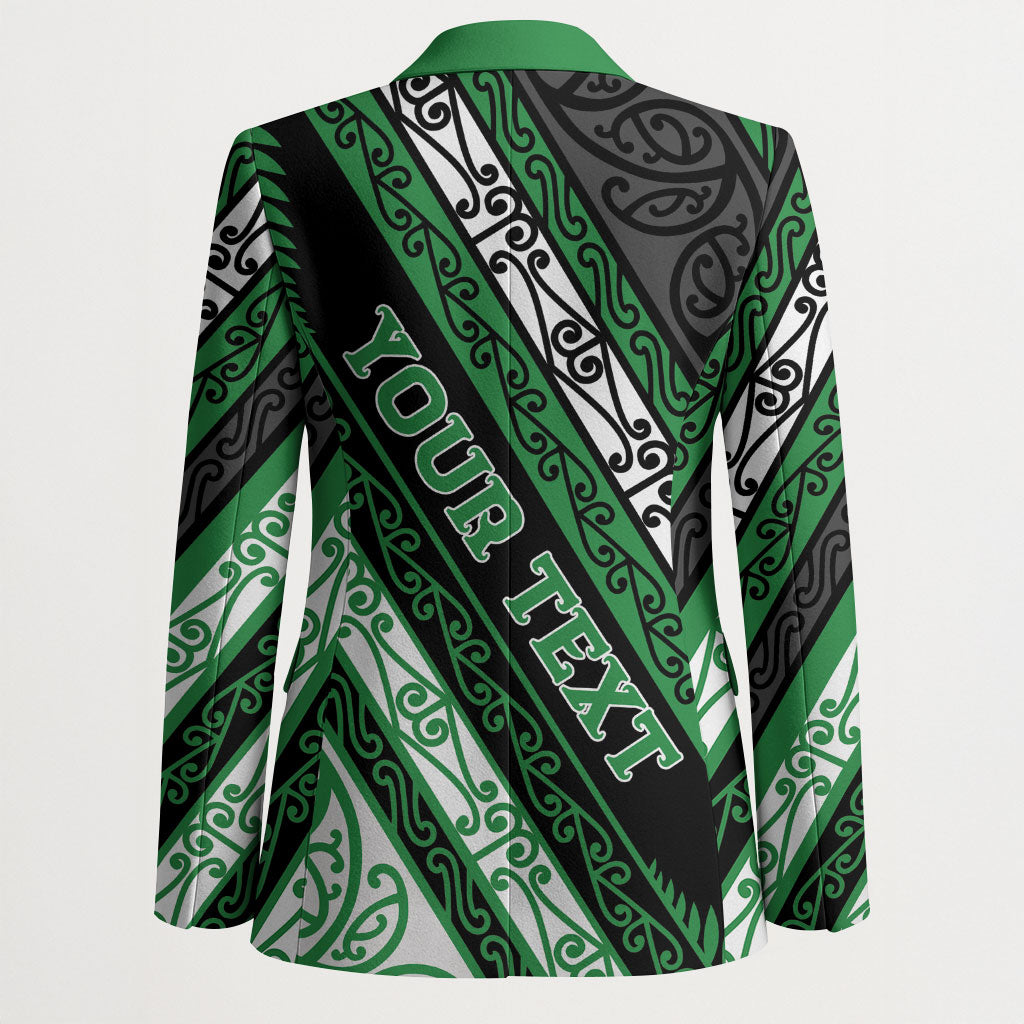 Personalised Aotearoa Ngati Maniapoto Blazer New Zealand Maori Tribal Fern Pattern