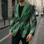 Personalised Aotearoa Ngati Maniapoto Blazer New Zealand Maori Tribal Fern Pattern