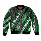Personalised Aotearoa Ngati Maniapoto Bomber Jacket New Zealand Maori Tribal Fern Pattern