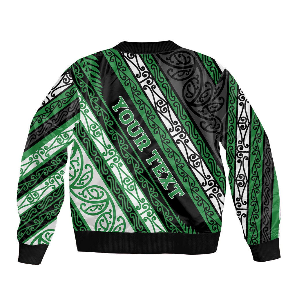 Personalised Aotearoa Ngati Maniapoto Bomber Jacket New Zealand Maori Tribal Fern Pattern