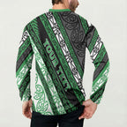 Personalised Aotearoa Ngati Maniapoto Button Sweatshirt New Zealand Maori Tribal Fern Pattern