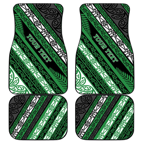 Personalised Aotearoa Ngati Maniapoto Car Mats New Zealand Maori Tribal Fern Pattern
