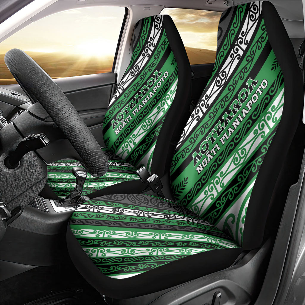 Aotearoa Ngati Maniapoto Car Seat Cover New Zealand Maori Tribal Fern Pattern