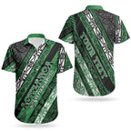 Personalised Aotearoa Ngati Maniapoto Couples Matching Off Shoulder Maxi Dress and Hawaiian Shirt New Zealand Maori Tribal Fern Pattern