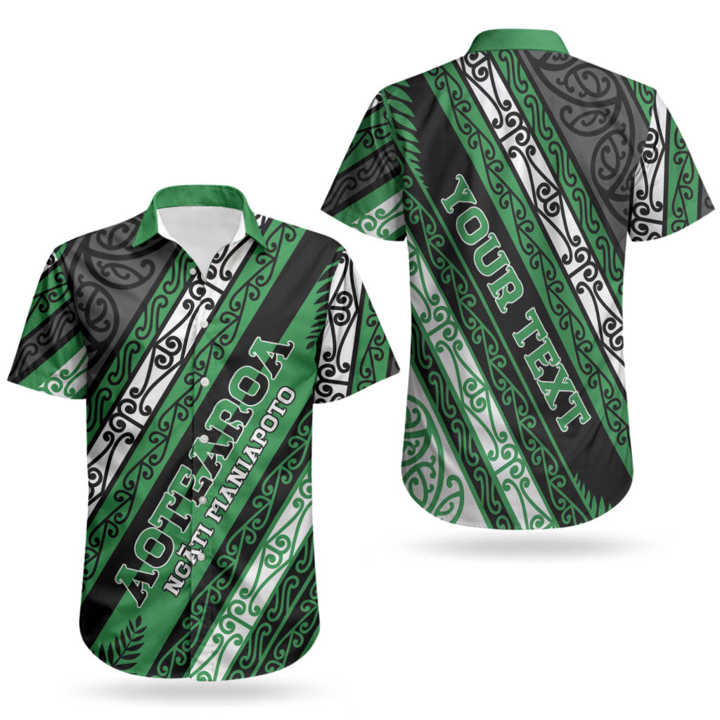 Personalised Aotearoa Ngati Maniapoto Couples Matching Tank Maxi Dress and Hawaiian Shirt New Zealand Maori Tribal Fern Pattern