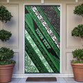 Personalised Aotearoa Ngati Maniapoto Door Cover New Zealand Maori Tribal Fern Pattern