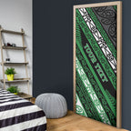 Personalised Aotearoa Ngati Maniapoto Door Cover New Zealand Maori Tribal Fern Pattern