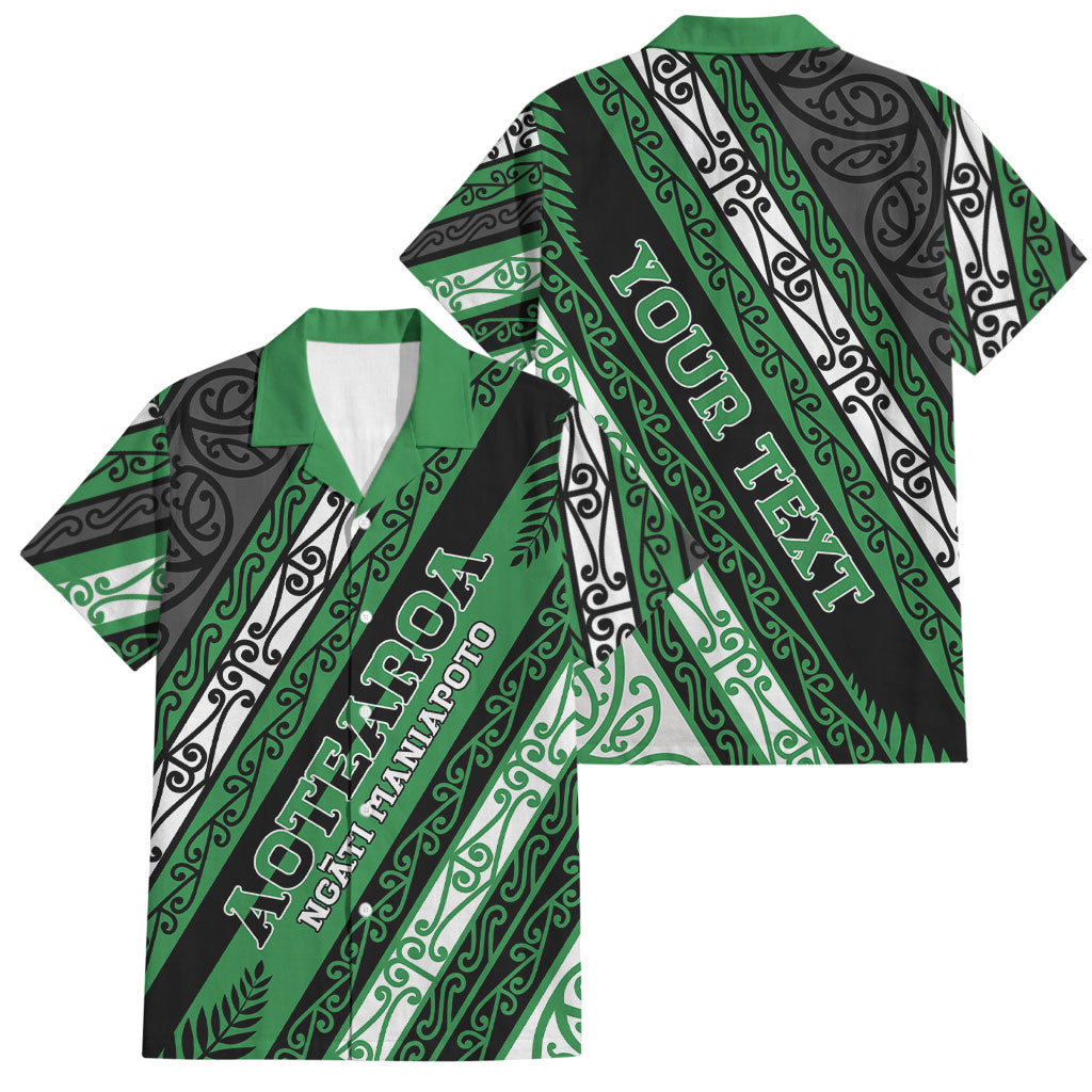 Personalised Aotearoa Ngati Maniapoto Family Matching Summer Maxi Dress and Hawaiian Shirt New Zealand Maori Tribal Fern Pattern
