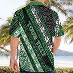Personalised Aotearoa Ngati Maniapoto Hawaiian Shirt New Zealand Maori Tribal Fern Pattern