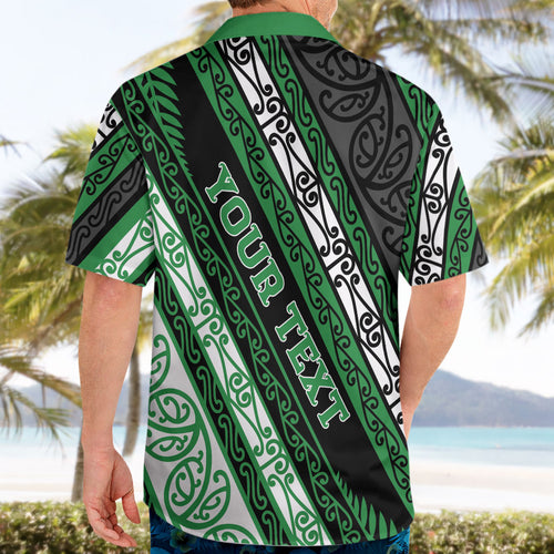 Personalised Aotearoa Ngati Maniapoto Hawaiian Shirt New Zealand Maori Tribal Fern Pattern