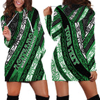 Personalised Aotearoa Ngati Maniapoto Hoodie Dress New Zealand Maori Tribal Fern Pattern