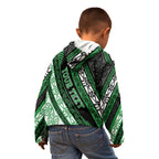 Personalised Aotearoa Ngati Maniapoto Kid Hoodie New Zealand Maori Tribal Fern Pattern