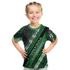Personalised Aotearoa Ngati Maniapoto Kid T Shirt New Zealand Maori Tribal Fern Pattern