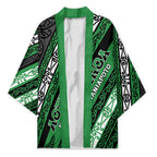 Personalised Aotearoa Ngati Maniapoto Kimono New Zealand Maori Tribal Fern Pattern