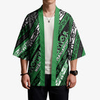 Personalised Aotearoa Ngati Maniapoto Kimono New Zealand Maori Tribal Fern Pattern