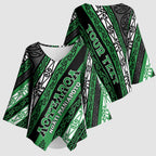Personalised Aotearoa Ngati Maniapoto Kimono Sleeve Blouse New Zealand Maori Tribal Fern Pattern