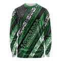 Personalised Aotearoa Ngati Maniapoto Long Sleeve Shirt New Zealand Maori Tribal Fern Pattern